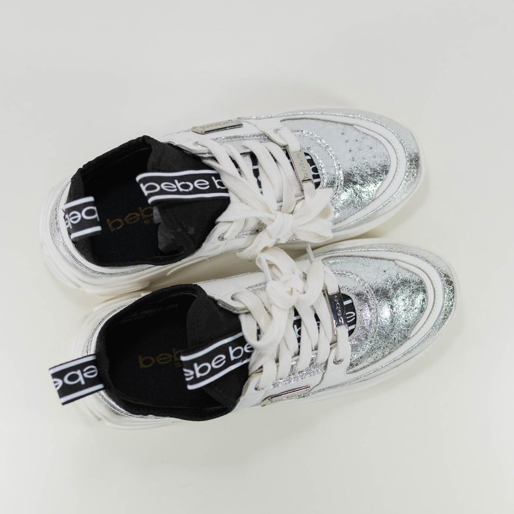 Bebe Sport Lealea Metallic Logo Fashion Sneakers - Picture 10 of 13